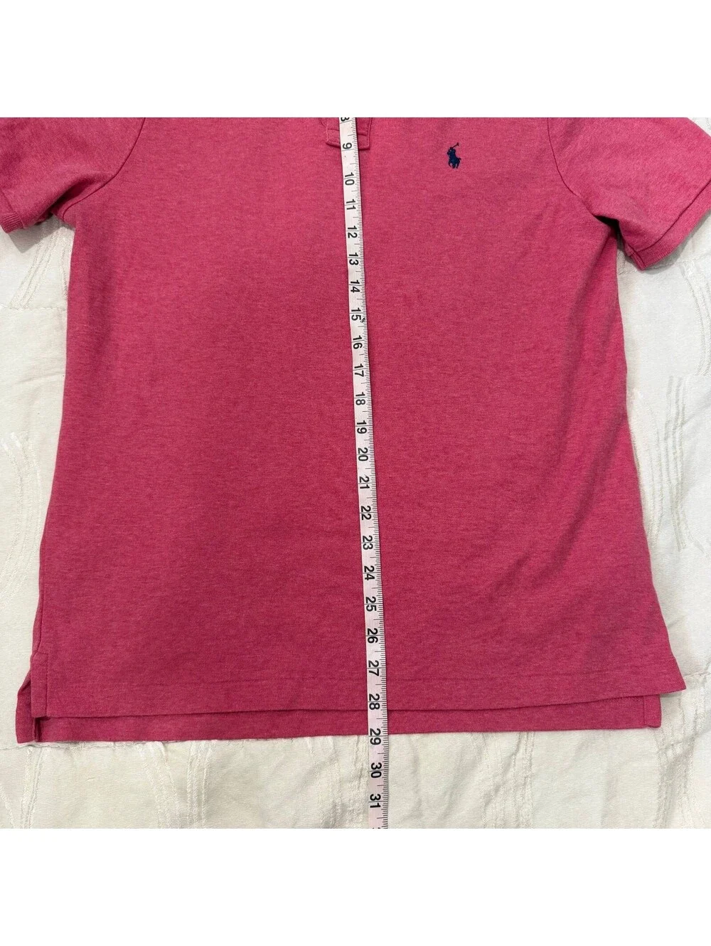Polo Ralph Lauren Men's Pink  Polo Shirt Short Sleeve 100% Cotton Size 5 Large